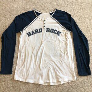 Nashville "Hard Rock" cafe Athletic Long-Sleeve Baseball-like Shirt Top